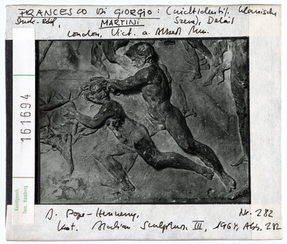 Vorschaubild Francesco di Giorgio Martini: klassische Szene (Detail). London, Victoria-and-Albert-Museum 